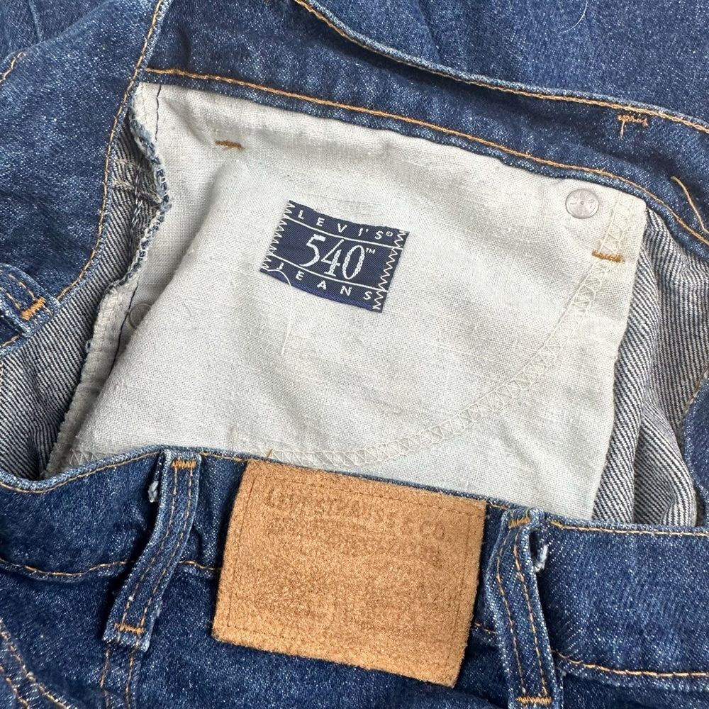 Vintage Levi’s 540 Mens 36x30 Blue Jeans 1980s Made In USA Leather Tab - Picture 7 of 8